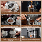 Reoszeank 58mm Espresso Accessories Kit, Tamper, WDT, Dosing Funnel - size: 58mm Fits Breville Dual Boiler/Oracle/Gaggia/E61