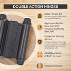 Hinge Outlet Self Closing Double Action Spring Hinge Saloon Zinc 4 Inch - color: Zinc, size: 4 Inch