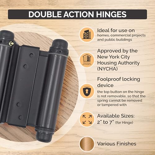 Hinge Outlet Self Closing Double Action Spring Hinge Saloon Zinc 5 Inch - color: Zinc, size: 5 Inch