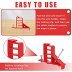 200 Pack Multi-Cable Staples with Steel Nails, Electrical Wire Stackers - color: Red