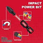 GEINXURN Impact Tough Phillips Square Torx 2 in. Insert Driver Bits, 40Pack Bulk T20/T25/PH2/SQ2 Screwdriver Power Bits Set - size: MIXED-40PC
