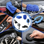 Qydipclin 41Pcs Car Detailing Kit, Car Detailing Brush Set, Car Wash Cleaning Kit, Car Detailing Brushes, Professional Car Care Kit for Interior Exterior Wheels, Blue - size: 41pcs