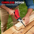 FULLYEA Reciprocating Saw Cordless, 3500SPM Variable Speed, 2x2.0Ah Battery