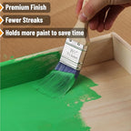 Bates- Angle Paint Brushes for Walls and Trim, 2-Inch, 4 pcs, Stubby & Long Treated Wood Handles, 2 Inch Paint Brushes - color: Wood Handle Angle, size: 4 Pack, 2" Stubby & Long