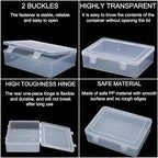 Bead Organizer Box, 30pcs Small Clear Plastic Storage Containers, Craft Storage Box Features Hinged Lid and Labels, Mini Boxes for Bracelets, Jewelry, Diamonds, Clay Beads, Screws, Seeds, Small Parts - size: 1 Pack 30 Pcs