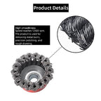 3 Inch Knotted Wire Cup Brush for 4 1/2 Angle Grinders (6 Pack) - style: 6 PACK 3" Cup Brush