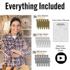 EVALD 6 Inch Floating Shelf Brackets, Hidden Shelf Brackets for Floating Shelves, Heavy Duty Shelf Bracket with Screws & Anchors, Floating Shelf Mount (6 Pack) - size: 6 Inch, style: 6 Pack All-purpose