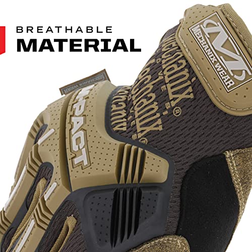 Mechanix Wear M-Pact Impact Protection Work Gloves Brown XX-Large - color: Brown, size: XX-Large