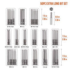 Rocaris 50 Pack Screwdriver Bit Set, 3 in Extra Long Magnetic Driver Kit - style: 50 Pcs