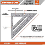 SWANSON Tool Co S0101 7 Inch Speed Square, Blue - size: 7 inch, style: 7" Speed Square