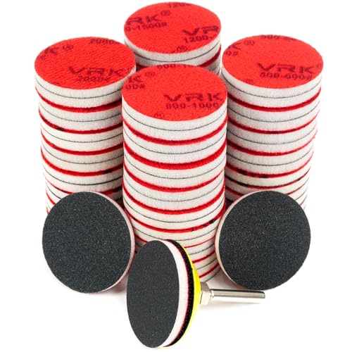 64 PCS 2 Inch Sanding Disc,Hook and Loop Sanding Pads 500-600 Grit - style: 500-600 Grit 64PCS