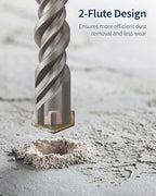 1 Inch x 12 Inch SDS Plus Rotary Hammer Drill Bit, Firecore Tungsten Carbide Long Drill Bits for Concrete Masonry Ceramic Tile Cement Walls Brick Rocks Stone, Brocas para Concreto - size: 1 in.