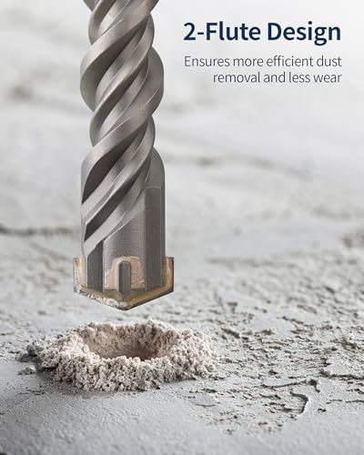 1/2 Inch x 12 Inch SDS Plus Rotary Hammer Drill Bit, Firecore Tungsten Carbide Long Drill Bits for Concrete Masonry Ceramic Tile Cement Walls Brick Rocks Stone, Brocas para Concreto - size: 1/2 in.