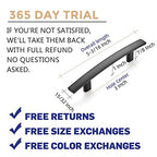 Ravinte Matte Black Cabinet Pulls Curved Drawer Handles, 3 Inch CC, 30 Pack - color: Black