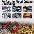 SHALL 25-Pack Cut Off Wheels 4 1/2 x 7/8 Inch, Cutting Wheel with Pouch for Angle Grinder, 4.5” Metal & Stainless Steel Fast Cutting Disc, Grinder Wheel for General Purpose Metal Cutting - style: 4-1/2 x 7/8