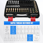 Nilight 56PCS Thread Chaser Set SAE Metric Universal UNC UNF Sizes - size: 56PCS Metric & SAE