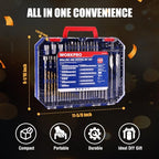 WORKPRO Drill Bit Set, 455Pcs Drill Bits and Screwdriver Bit Set w/Screws