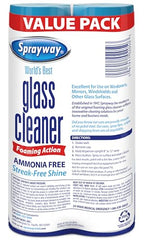 Sprayway Glass Cleaner Foaming Aerosol Spray, 19oz, Pack of 2 | Ammonia-Free, Streakless, Fast-Acting | Cleans & Polishes Glass Surfaces | Fresh Scent, Removes Fingerprints, Dust, Dirt, Smoke Film