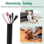 StangH Cable Management Sleeves for Wires 19 Inch, 4 Pieces -Black - color: Black, size: 19"L x 3.5"W-4PACKS
