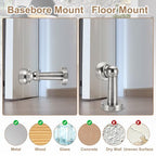 uxcell 4.5" Magnetic Door Stoppers, Wall Floor Mounted Magnetic Door Catch Holder, Stainless Steel Door Stops for Bedroom, Bathroom, Kitchen, Office, Silver - size: 4.5"