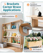 4 Inch L Bracket Corner Brace, 90° Angle Iron, Galvanized 4Pcs - color: Galvanized-4PCS