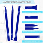 Honoson 6 Pcs Non-scratch Plastic Scraper Cleaning Tool, Blue Color - color: Blue Color