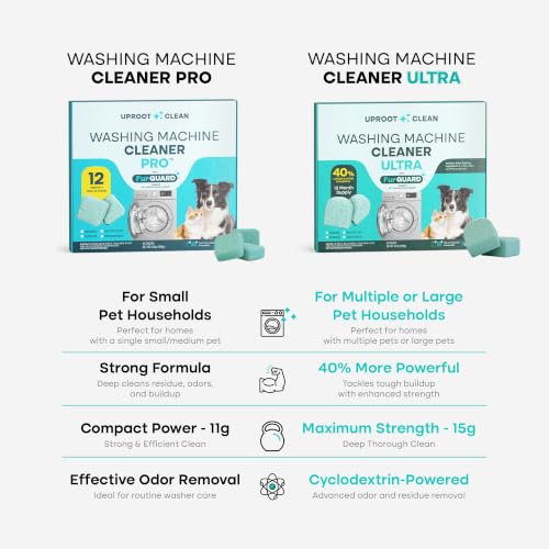 Uproot Clean Washing Machine Cleaning Tablets Ultra 40% Stronger, 24 Pack - style: Ultra
