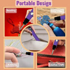 Rechargeable Wire Burning Kit, Digital Wire Burning Tool, Suitable for Bead Stringing, Leather Craftsmanship, Sewing, Weaving, Wax Carving, Wood Stamping, Black - color: Black