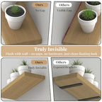 6pcs Wall Shelf Brackets Heavy Duty Floating Shelf Bracket Hidden,Invisible Black Shelving Brackets Decorative Floating Shelf Hardware Heavy Duty,Metal Shelf Support Bracket(8"-6pcs) - size: 8 inch-6pcs