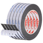 PATIKIL 5Roll Sponge Rubber Foam Tape, 3/8" W x 5/64" t x 16.4ft l Self-Adhesive Foam Insulation Tape Weather Stripping for Window Door Soundproofing Weatherstrip AC Seal Strip, Black - size: 3/8" x 5/64" x 16.4ft