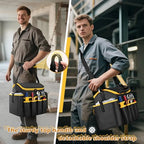 Marscamd Heavy Duty Tool Bag with a Detachable Divider & Multiple Pockets
