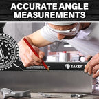 Saker Miter Saw Protractor,7-Inch Aluminum Protractor Angle Finder 2PCS - style: 2 Packs