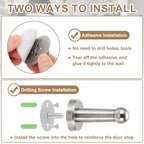 uxcell 4.9" Magnetic Door Stoppers, Wall Floor Mounted Magnetic Door Catch Holder, Stainless Steel Door Stops for Bedroom, Bathroom, Kitchen, Office, Silver - size: 4.9"
