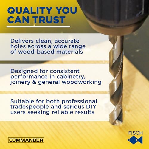 Premium Brad Point Drill Bit - High-Accuracy Woodworking Size: 10mm x 133mm - size: 10 mm x 133 mm (Pack of 1)