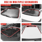 16.4Ft Car Sunroof Seal Car Windshield Seal Strip Universal Windshield Weather Stripping T Shape Windshield Rubber Seal for Roof Sunroof Front Rear Windshield (27mm), Black, MFT002-5M27 - size: 1.06 in x 16 ft