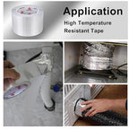 BOMEI PACK Aluminum Foil Tape,Heavy Duty Metal Foil Tape,High Temperature Silver Duct Tape,Perfect for Sealing & Patching,HVAC,Air Ducts,Insulation and Metal Repair (3 Inch) - size: 3 Inch x 30 Yards