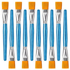 10 Pcs Flat Paint Brushes,1 Inch Craft Paint Brushes, Large Acrylic Paint Brush for Watercolor, Oil Painting, Acrylic,Big Paint Brush for Oil Paint and Body Painting Crafts, Rock Painting - color: 10 Pcs
