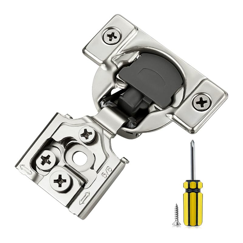 Ravinte 5/8 Inch Overlay Soft Close Hinge Kitchen Cabinet Hinges 50 Pack - size: 5/8 inch Overlay