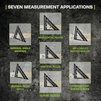 TRACER 12 in Aluminum Rafter Square - Carpenter Framing Triangle - size: 12 inch