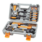 CARTMAN Complete Household Tool Set, Orange Hand Kit With Storage Case - color: Light Orange
