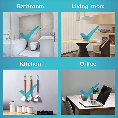 White Wall Hooks for Hanging, 20 Hooks+40 Strips, No Tools, Value Pack (S) - size: Small, style: White-20+40