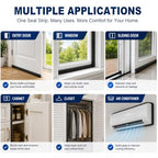 Storystore Self Adhesive Foam Weather Stripping, 1"x 1"x 13FT Door Seal - size: 1In x 1In x 13Ft