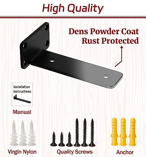 6 Inch Shelf Brackets, 10 Pack Floating Shelf Bracket, 1/5" Thick - size: 6 Inch, style: 10 Pack