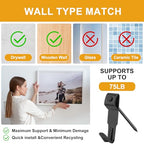 KURUI Picture Hangers, 385Pcs Picture Hanging Kit with Heavy Duty Picture Hanging Hooks, Sawtooth, Hardware Nails and Picture Hanging Tool, Wall Hangers for Frame, Painting, Art, Photo (Black) - color: Black