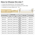 LONTAN 1 Pair Side Mount Drawer Slides 22 Inch Heavy Duty Cabinet Rails - color: Silver, size: 22 Inch - Drawer Slide