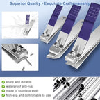 30Pcs Manicure Pedicure Kit，Nail Clippers Kit Professional and Stainless Steel Nail Care Tools，Toenail Clipper Cutters Men's Accessories Whit Beauty Tools Luxurious Travel Case (Blue) - color: 30 in 1 Blue