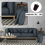 Sofa Legs Square Bed Feet 5 inch Wood Replacement Leg for Furniture Set of 4, Dark Brown… - color: 4sets, size: 5inch