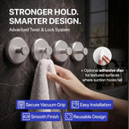 HOME SO Suction Cup Hooks for Shower & Bathroom Towel 4-Pack Brushed Nickel - color: Brushed Nickel, size: 4 Pack