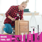 ValueMax Pink Tool Kit, 218-Pieces Home Repairing Tool Set