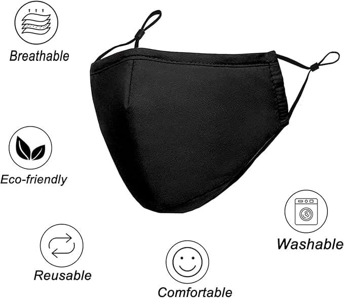 Washable Reusable Cloth Face Masks for Women Men 10 Pack - color: 10 Colors